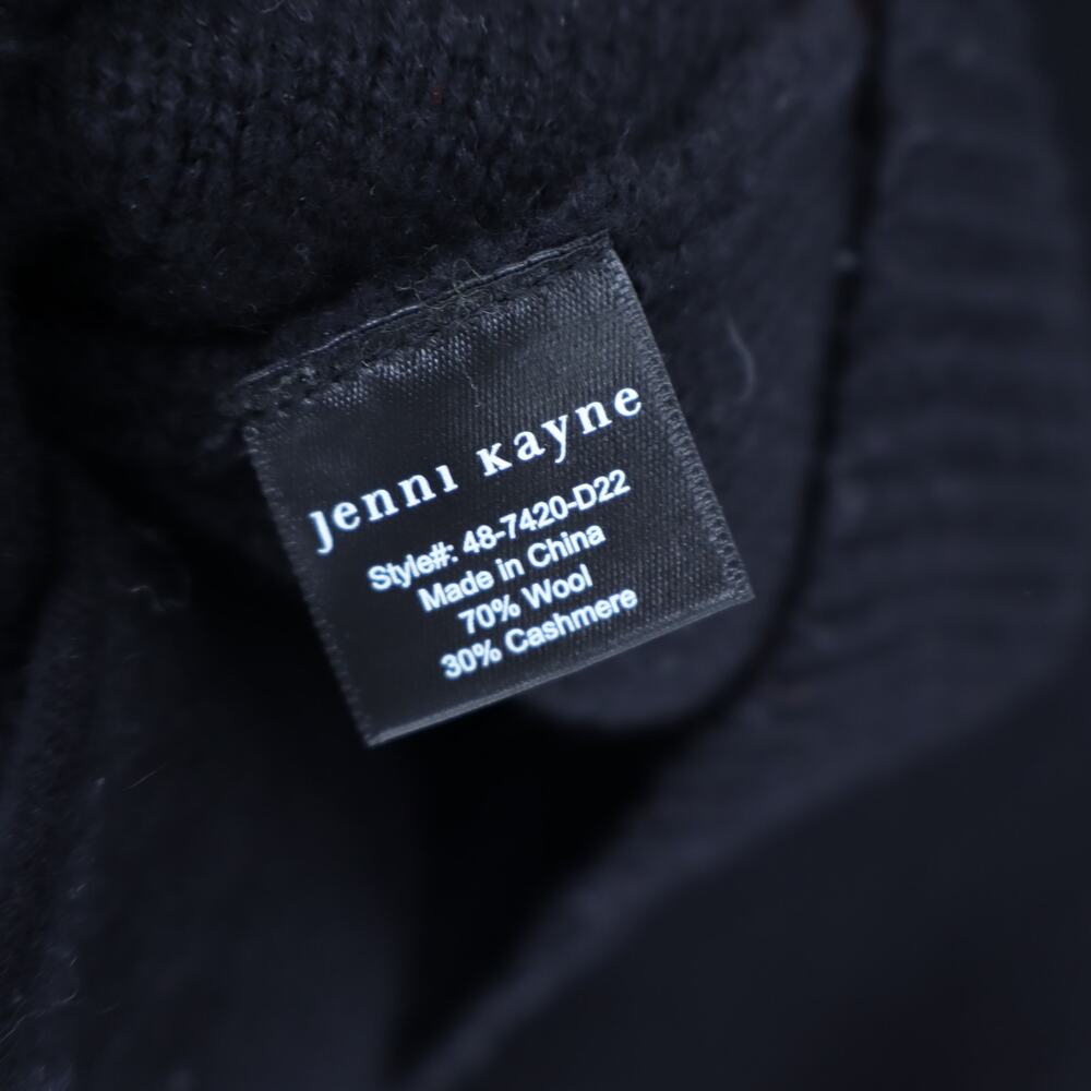 Jenni Kayne Cooper Cardigan Black Wool Cashmere Wide Long Sleeve Women's M - Picture 13 of 14